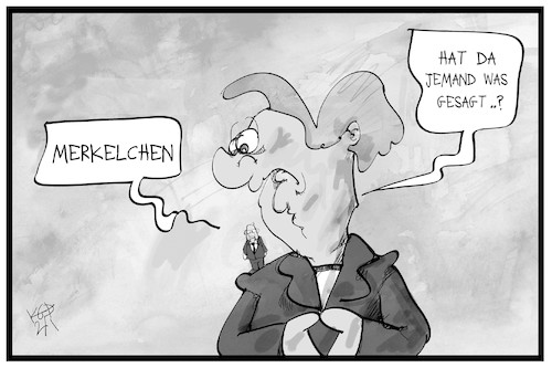 Cartoon: Merkelchen (medium) by Kostas Koufogiorgos tagged karikatur,koufogiorgos,illustration,cartoon,merkelchen,ramelow,klein,gross,verniedlichung,beleidigung,karikatur,koufogiorgos,illustration,cartoon,merkelchen,ramelow,klein,gross,verniedlichung,beleidigung