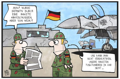 Cartoon: MH17 (medium) by Kostas Koufogiorgos tagged karikatur,koufogiorgos,illustration,cartoon,mh17,absturz,bundeswehr,russland,ukraine,flugzeug,rakete,abschuss,militär,krieg,konflikt,rüstung,karikatur,koufogiorgos,illustration,cartoon,mh17,absturz,bundeswehr,russland,ukraine,flugzeug,rakete,abschuss,militär,krieg,konflikt,rüstung