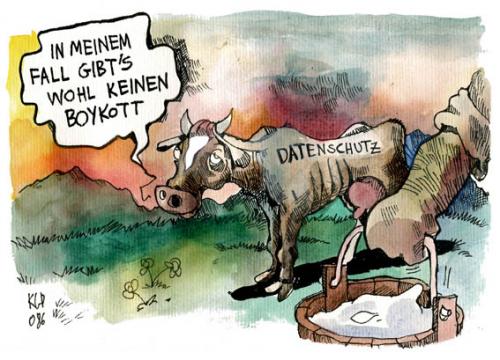 Cartoon: Milchboykott und Datenschutz (medium) by Kostas Koufogiorgos tagged schäuble,datenschutz,bka,gesetz,milch,boykott,kostas,koufogiorgos,wolfgang schäuble,wolfgang,schäuble,datenschutz,datenraub,datenklau,gesetz,nahrungsmittel,lebensmittel,milch,melken,boykott,streik,transparenz,trojaner,fernmelde,postgeheimnis,angst,panik,lohn,löhne,verbraucherschutz,preisdumping,vergleich,ausnahme