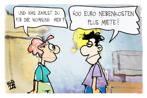 Cartoon: Nebenkosten plus Miete (medium) by Kostas Koufogiorgos tagged karikatur,koufogiorgos,nebenkosten,miete,wohnen,geld,belastung,karikatur,koufogiorgos,nebenkosten,miete,wohnen,geld,belastung