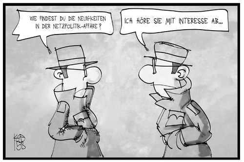 Cartoon: Netzpolitik.org (medium) by Kostas Koufogiorgos tagged karikatur,koufogiorgos,illustration,cartoon,netzpolitik,spion,agent,nachrichtendienst,abhören,überwachen,unterhaltung,pressefreiheit,politik,karikatur,koufogiorgos,illustration,cartoon,netzpolitik,spion,agent,nachrichtendienst,abhören,überwachen,unterhaltung,pressefreiheit,politik