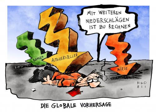 Cartoon: Niederschläge (medium) by Kostas Koufogiorgos tagged finanzkrise,rezession,wirtschaft,börse,autohersteller,bank,niederschlag,bürger,kostas,koufogiorgos,finanzkrise,finanzen,geld,wirtschaft,wirtschaftskrise,bank,banken,aktien,aktienkurs,börse,aktienmarkt,autoindustrie,industrie,automobilindustrie,autohersteller,niederschlag,bürger,voerhersagung,vorhersage,prognosen,prognose,zustand,rezession,konjunktur,chaos,katastrophe