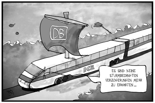 Cartoon: Niklas und die Bahn (medium) by Kostas Koufogiorgos tagged karikatur,koufogiorgos,illustration,cartoon,bahn,niklas,sturm,tief,segel,verzögerun,verspätung,verkehr,reise,zug,wind,wetter,klima,geschwindigkeit,karikatur,koufogiorgos,illustration,cartoon,bahn,niklas,sturm,tief,segel,verzögerun,verspätung,verkehr,reise,zug,wind,wetter,klima,geschwindigkeit