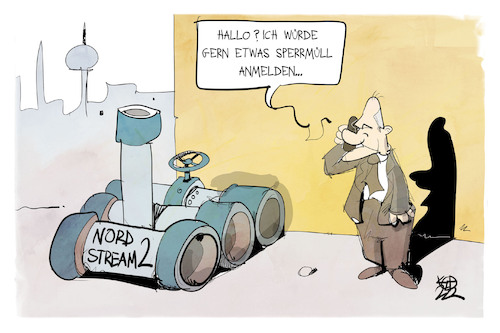 Cartoon: Nordstream 2 (medium) by Kostas Koufogiorgos tagged koufogiorgos,karikatur,scholz,nordstream,pipeline,gas,russland,sperrmüll,müllabfuhr,ukraine,koufogiorgos,karikatur,scholz,nordstream,pipeline,gas,russland,sperrmüll,müllabfuhr,ukraine