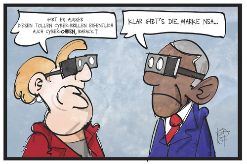 Cartoon: NSA-Ohren (medium) by Kostas Koufogiorgos tagged karikatur,koufogiorgos,illustration,cartoon,merkel,obama,cyber,brille,ohren,nsa,überwachung,abhören,spionage,geheimdienst,karikatur,koufogiorgos,illustration,cartoon,merkel,obama,cyber,brille,ohren,nsa,überwachung,abhören,spionage,geheimdienst