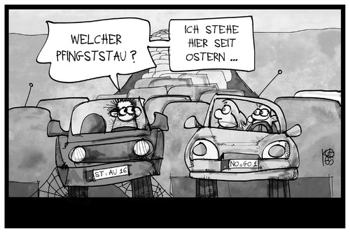 Cartoon: Pfingststau (medium) by Kostas Koufogiorgos tagged karikatur,koufogiorgos,illustration,cartoon,pfingsten,wochenende,auto,verkehr,stau,ostern,verkehrsinfarkt,strasse,autofahrer,mobilitaet,karikatur,koufogiorgos,illustration,cartoon,pfingsten,wochenende,auto,verkehr,stau,ostern,verkehrsinfarkt,strasse,autofahrer,mobilitaet