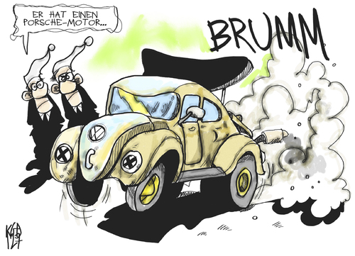 Cartoon: Porsche Volkswagen (medium) by Kostas Koufogiorgos tagged porsche,volkswagen,vw,käfer,automobil,industrie,wirtschaft,fusion,übernahme,karikatur,kostas,koufogiorgos,porsche,volkswagen,vw,automobil,industrie,fusion