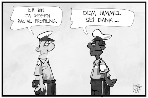 Cartoon: Racial Profiling (medium) by Kostas Koufogiorgos tagged karikatur,koufogiorgos,illustration,cartoon,racial,profiling,polizei,rassismus,studie,karikatur,koufogiorgos,illustration,cartoon,racial,profiling,polizei,rassismus,studie