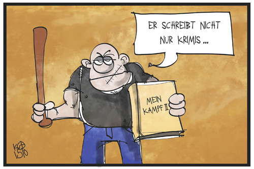 Cartoon: Rechtsextremismus (medium) by Kostas Koufogiorgos tagged karikatur,koufogiorgos,illustration,cartoon,rechtsextremismus,neonazi,skinhead,rechtsradikal,mein,kampf,buch,hetze,krimi,karikatur,koufogiorgos,illustration,cartoon,rechtsextremismus,neonazi,skinhead,rechtsradikal,mein,kampf,buch,hetze,krimi