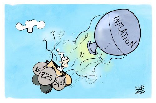 Cartoon: Rezession (medium) by Kostas Koufogiorgos tagged karikatur,koufogiorgos,rezession,deutschland,ballon,wirtschaft,karikatur,koufogiorgos,rezession,deutschland,ballon,wirtschaft