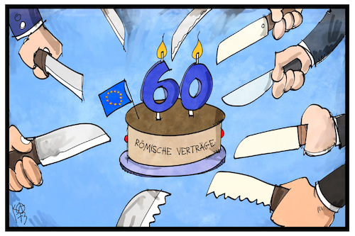 Cartoon: Römische Verträge (medium) by Kostas Koufogiorgos tagged karikatur,koufogiorgos,illustration,cartoon,römische,verträge,europa,eu,torte,feier,jubiläum,messer,schneiden,karikatur,koufogiorgos,illustration,cartoon,römische,verträge,europa,eu,torte,feier,jubiläum,messer,schneiden