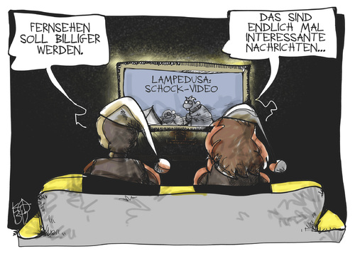 Cartoon: Rundfunkbeitrag (medium) by Kostas Koufogiorgos tagged kef,rundfunkbeitrag,fernsehen,nachrichten,medien,gebühren,michel,karikatur,koufogiorgos,kef,rundfunkbeitrag,fernsehen,nachrichten,medien,gebühren,michel,karikatur,koufogiorgos