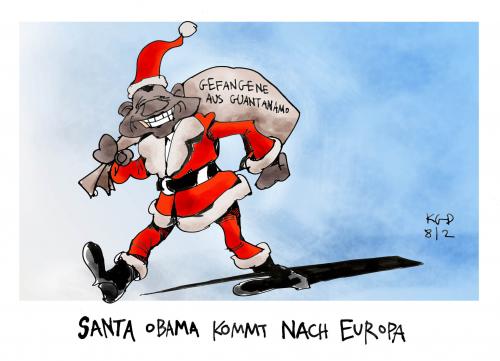 Santa Obama kommt nach Europa