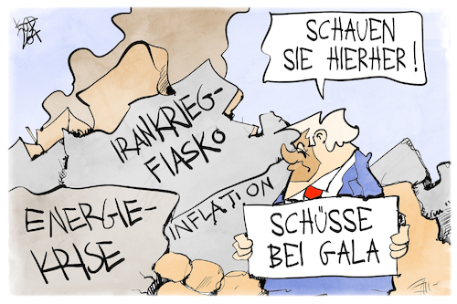 Cartoon: Schüsse in Washington (medium) by Kostas Koufogiorgos tagged karikatur,koufogiorgos,schüsse,washington,trump,gala,attentat,ablenkung,usa,karikatur,koufogiorgos,schüsse,washington,trump,gala,attentat,ablenkung,usa