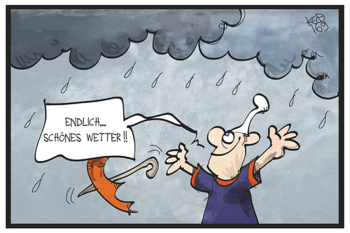 Cartoon: Septemberwetter (medium) by Kostas Koufogiorgos tagged karikatur,koufogiorgos,illustration,cartoon,wetter,hitze,regen,michel,hitzewelle,sommer,herbst,karikatur,koufogiorgos,illustration,cartoon,wetter,hitze,regen,michel,hitzewelle,sommer,herbst