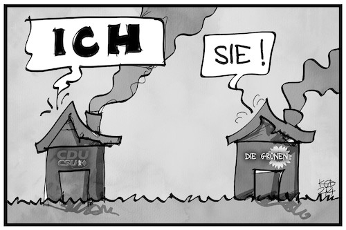 Cartoon: SIE statt ICH (medium) by Kostas Koufogiorgos tagged karikatur,koufogiorgos,illustration,cartoon,baerbock,kanzlerkandidatin,kfrage,cdu,csu,gruene,nominierung,ego,soeder,laschet,partei,karikatur,koufogiorgos,illustration,cartoon,baerbock,kanzlerkandidatin,kfrage,cdu,csu,gruene,nominierung,ego,soeder,laschet,partei