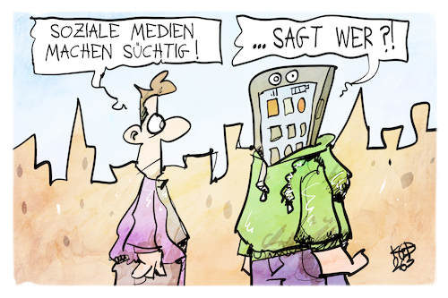 Cartoon: Soziale Medien (medium) by Kostas Koufogiorgos tagged karikatur,koufogiorgos,soziale,medien,sucht,handy,digital,smartphone,karikatur,koufogiorgos,soziale,medien,sucht,handy,digital,smartphone