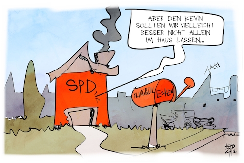 Cartoon: SPD-Vorsitz (medium) by Kostas Koufogiorgos tagged karikatur,koufogiorgos,illustration,cartoon,spd,vorsitz,klingbeil,esken,kühnert,enteignung,haus,partei,karikatur,koufogiorgos,illustration,cartoon,spd,vorsitz,klingbeil,esken,kühnert,enteignung,haus,partei