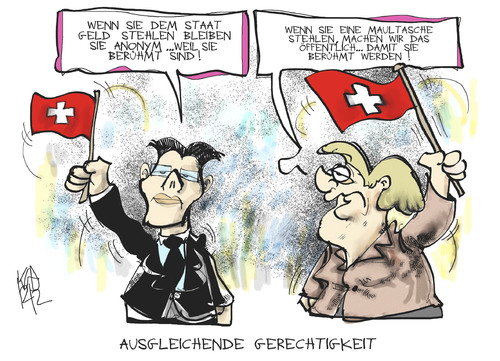 Cartoon: Steuerabkommen (medium) by Kostas Koufogiorgos tagged steuer,abkommen,schweiz,rösler,merkel,regierung,fdp,cdu,maultasche,diebstahl,steuerflucht,armut,reichtum,gerechtigkeit,karikatur,kostas,koufogiorgos,steuer,abkommen,schweiz,rösler,merkel,regierung,fdp,cdu,maultasche,diebstahl,steuerflucht,armut,reichtum,gerechtigkeit,karikatur,kostas,koufogiorgos