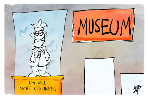 Cartoon: Streik (medium) by Kostas Koufogiorgos tagged karikatur,koufogiorgos,streik,museum,arbeiter,seltenheit,karikatur,koufogiorgos,streik,museum,arbeiter,seltenheit