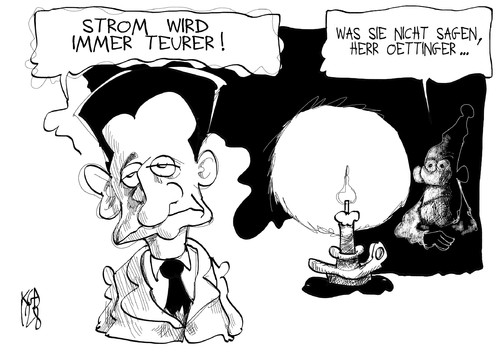 Cartoon: Strompreise (medium) by Kostas Koufogiorgos tagged strom,preis,oettinger,armut,energie,wirtschaft,karikatur,kostas,koufogiorgos