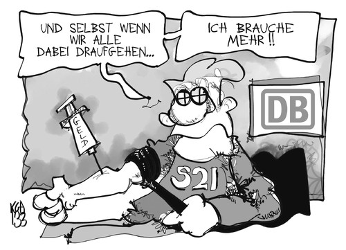 Cartoon: Stuttgart 21 (medium) by Kostas Koufogiorgos tagged stuttgart,21,bahn,aufsichtsrat,junkie,geld,finanzierung,bahnhof,karikatur,kostas,koufogiorgos,stuttgart,21,bahn,aufsichtsrat,junkie,geld,finanzierung,bahnhof,karikatur,kostas,koufogiorgos