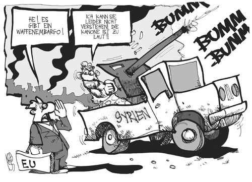 Cartoon: Syrien (medium) by Kostas Koufogiorgos tagged eu,syrien,embargo,krieg,konflikt,assad,waffen,europa,karikatur,koufogiorgos,eu,syrien,embargo,krieg,konflikt,assad,waffen,europa,karikatur,koufogiorgos