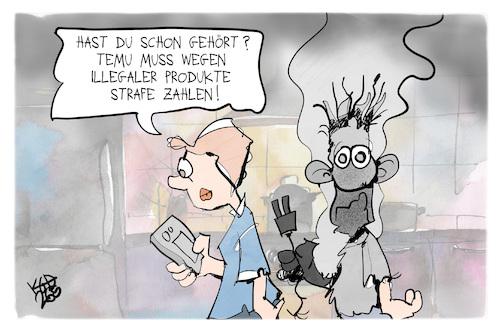 Cartoon: Temu (medium) by Kostas Koufogiorgos tagged karikatur,koufogiorgos,temu,online,plattform,billig,strafe,eu,gefahr,illegal,strom,verbraucher,handel,karikatur,koufogiorgos,temu,online,plattform,billig,strafe,eu,gefahr,illegal,strom,verbraucher,handel