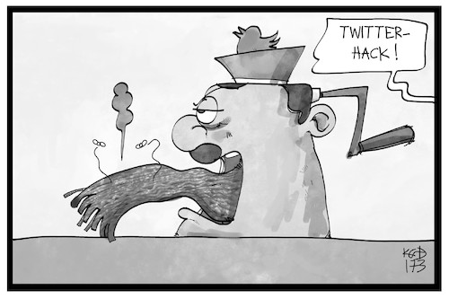 Cartoon: Twitter-Hack (medium) by Kostas Koufogiorgos tagged karikatur,koufogiorgos,illustration,cartoon,twitter,hack,erdogan,beleidigung,tuerkei,angriff,karikatur,koufogiorgos,illustration,cartoon,twitter,hack,erdogan,beleidigung,tuerkei,angriff