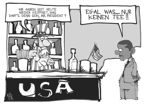 Cartoon: USA (medium) by Kostas Koufogiorgos tagged usa,bankrott,tea,party,obama,uncle,sam,wirtschaft,karikatur,koufogiorgos,usa,bankrott,tea,party,obama,uncle,sam,wirtschaft,karikatur,koufogiorgos