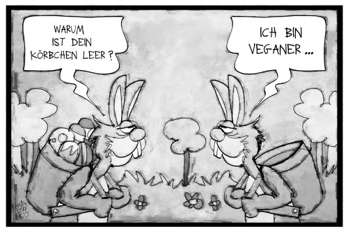 Cartoon: Vegane Ostern (medium) by Kostas Koufogiorgos tagged karikatur,koufogiorgos,illustration,cartoon,ostern,osterhase,ostereier,veganer,ernährung,eier,tradition,karikatur,koufogiorgos,illustration,cartoon,ostern,osterhase,ostereier,veganer,ernährung,eier,tradition