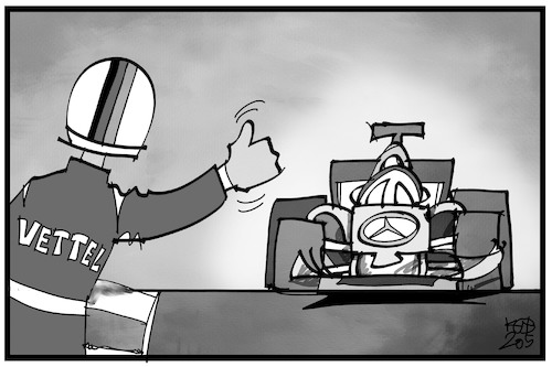 Cartoon: Vettel verlässt Ferrari (medium) by Kostas Koufogiorgos tagged karikatur,koufogiorgos,illustration,cartoon,formel,sport,motorsport,rennsport,mercedes,fahrer,anhalter,karikatur,koufogiorgos,illustration,cartoon,formel,sport,motorsport,rennsport,mercedes,fahrer,anhalter