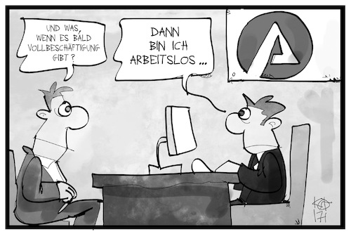 Cartoon: Vollbeschäftigung (medium) by Kostas Koufogiorgos tagged karikatur,koufogiorgos,illustration,cartoon,arbeitslosenquote,vollbeschäftigung,arbeitsamt,arbeitsagentur,büro,vermittler,arbeit,karikatur,koufogiorgos,illustration,cartoon,arbeitslosenquote,vollbeschäftigung,arbeitsamt,arbeitsagentur,büro,vermittler,arbeit