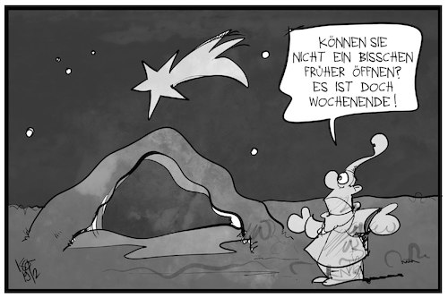 Cartoon: Vorweihnachtswochenende (medium) by Kostas Koufogiorgos tagged karikatur,koufogiorgos,illustration,cartoon,weihnachten,krippe,geburtshöhle,wochenende,freizeit,karikatur,koufogiorgos,illustration,cartoon,weihnachten,krippe,geburtshöhle,wochenende,freizeit