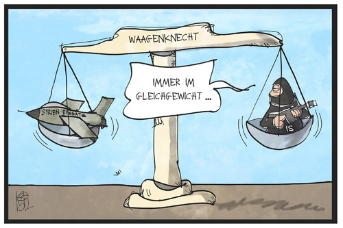 Cartoon: Waagenknecht (medium) by Kostas Koufogiorgos tagged karikatur,koufogiorgos,illustration,cartoon,wagenknecht,linke,is,terrorist,terrorismus,syrien,einsatz,krieg,konflikt,gleichgewicht,waage,balance,vergleich,politik,karikatur,koufogiorgos,illustration,cartoon,wagenknecht,linke,is,terrorist,terrorismus,syrien,einsatz,krieg,konflikt,gleichgewicht,waage,balance,vergleich,politik