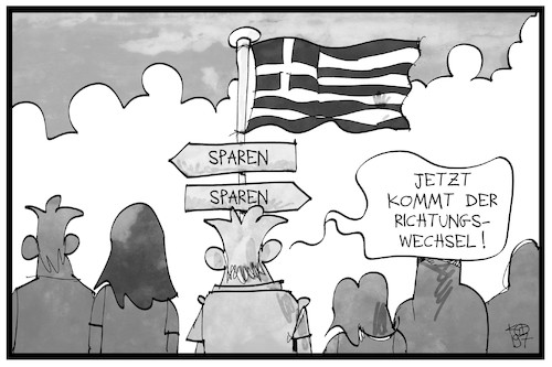 Cartoon: Wahl in Griechenland (medium) by Kostas Koufogiorgos tagged karikatur,koufogiorgos,illustration,cartoon,wahl,griechenland,richtung,wegweiser,europa,parlamentswahl,machtwechsel,karikatur,koufogiorgos,illustration,cartoon,wahl,griechenland,richtung,wegweiser,europa,parlamentswahl,machtwechsel