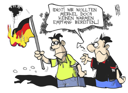 Warmer Empfang für Merkel