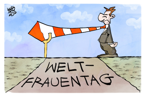 Cartoon: Weltfrauentag (medium) by Kostas Koufogiorgos tagged karikatur,koufogiorgos,frauentag,schranke,krawatte,mann,sperre,gleichberechtigung,karikatur,koufogiorgos,frauentag,schranke,krawatte,mann,sperre,gleichberechtigung