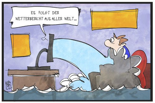 Cartoon: Weltwetterbericht (medium) by Kostas Koufogiorgos tagged karikatur,koufogiorgos,illustration,cartoon,wetterbericht,fernseher,zuschauer,wohnzimmer,regen,flut,ueberschwemmung,katastrophe,wetter,karikatur,koufogiorgos,illustration,cartoon,wetterbericht,fernseher,zuschauer,wohnzimmer,regen,flut,ueberschwemmung,katastrophe,wetter