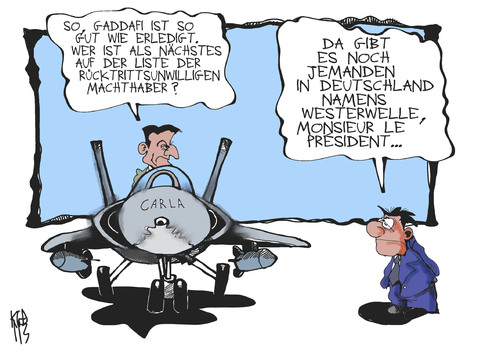 Westerwelle und Gaddafi