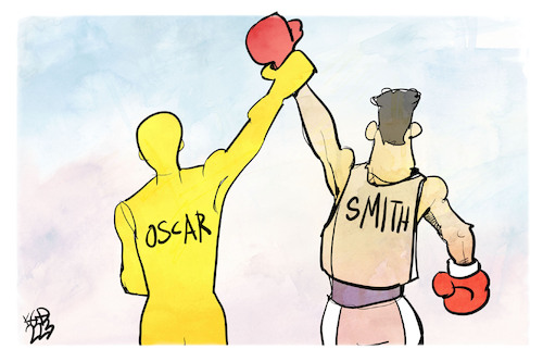 Cartoon: Will Smith (medium) by Kostas Koufogiorgos tagged karikatur,koufogiorgos,will,smith,oscarverleihung,oscars,gewalt,boxen,sieger,ohrfeige,karikatur,koufogiorgos,will,smith,oscarverleihung,oscars,gewalt,boxen,sieger,ohrfeige