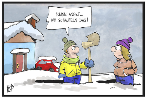 Cartoon: Wintereinbruch (medium) by Kostas Koufogiorgos tagged karikatur,koufogiorgos,illustration,cartoon,schnee,schaufeln,schaffen,winter,wetter,wintereinbruch,kälte,karikatur,koufogiorgos,illustration,cartoon,schnee,schaufeln,schaffen,winter,wetter,wintereinbruch,kälte