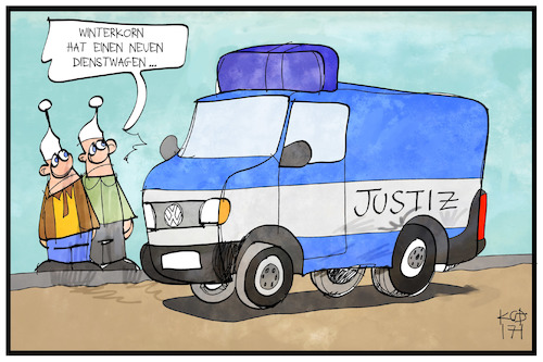 Cartoon: Winterkorns Dienstwagen (medium) by Kostas Koufogiorgos tagged karikatur,koufogiorgos,illustration,cartoon,dienstwagen,polizei,justiz,ermittlung,winterkorn,vw,volkswagen,autobauer,automobilindustrie,michel,betrug,dieselgate,abgasaffäre,karikatur,koufogiorgos,illustration,cartoon,dienstwagen,polizei,justiz,ermittlung,winterkorn,vw,volkswagen,autobauer,automobilindustrie,michel,betrug,dieselgate,abgasaffäre