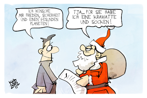 Cartoon: Wünsche zum Fest (medium) by Kostas Koufogiorgos tagged karikatur,koufogiorgos,wunsch,weihnachten,krawatte,weihnachtsmann,karikatur,koufogiorgos,wunsch,weihnachten,krawatte,weihnachtsmann