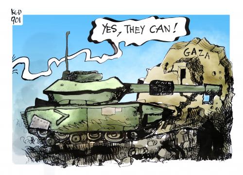 Cartoon: Yes they can! (medium) by Kostas Koufogiorgos tagged un,vereinte,nationen,usa,sicherheitsrat,waffenstillstand,gaza,israel,palästina,hamas,krieg,bodenoffensive,panzer,kostas,koufogiorgos,un,vereinte nationen,nationen,usa,amerika,sicherheitsrat,sicherheit,waffenstillstand,waffen,krieg,militär,gaza,israel,palästina,hamas,bodenoffensive,panzer,gewalt,blockade,vereinte