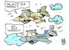 Cartoon: Angriff auf Frankreich (small) by Kostas Koufogiorgos tagged moody,rating,agentur,frankreich,israel,hamas,krieg,nahost,wirtschaft,aaa,attacke,karikatur,kostas,koufogiorgos
