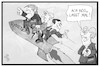 Cartoon: Angriff auf Syrien (small) by Kostas Koufogiorgos tagged karikatur,koufogiorgos,illustration,cartoon,syrien,krieg,macron,merkel,trump,may,usa,uk,frankreich,deutschland,rakete,waffen,angriff