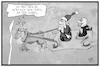 Cartoon: Astro-Alex (small) by Kostas Koufogiorgos tagged karikatur,koufogiorgos,illustration,cartoon,astro,alex,weihnachtsmann,weihnachten,rentier,schlitten,iss,nasa,raumfahrt,weltall,himmel