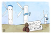 Cartoon: Ausbau der Windenergie (small) by Kostas Koufogiorgos tagged karikatur,koufogiorgos,energie,nordstream,windrad