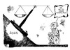 Cartoon: Ausgeglichener Haushalt (small) by Kostas Koufogiorgos tagged haushalt,waage,schäuble,schulden,ausgleich,balance,politik,finanzen,finanzminister,karikatur,kostas,koufogiorgos